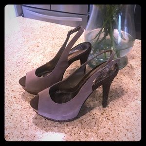 Society86 peep toe slingback heels 6.5